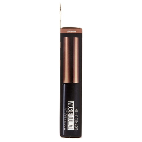 Maybelline New York Tinta per Sopracciglia Peel-off Tattoo Brow, Dura fino a 3 Giorni, Light Brown